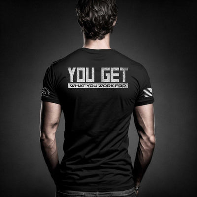 You Get What You Work For | Progress Takes Place... | Men's Tee Athlete Bundle