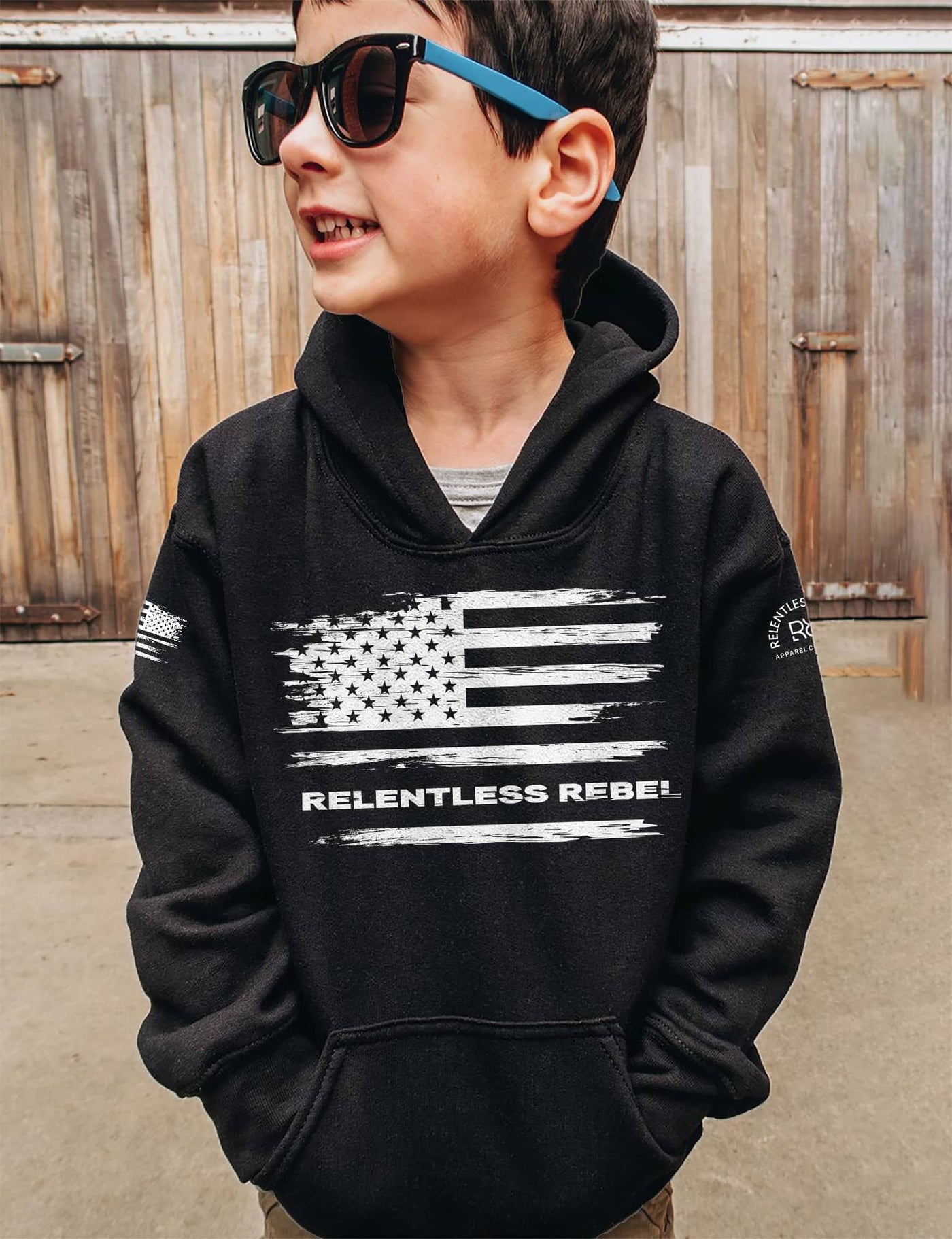 Relentless Rebel Flag | Front | Youth Hoodie