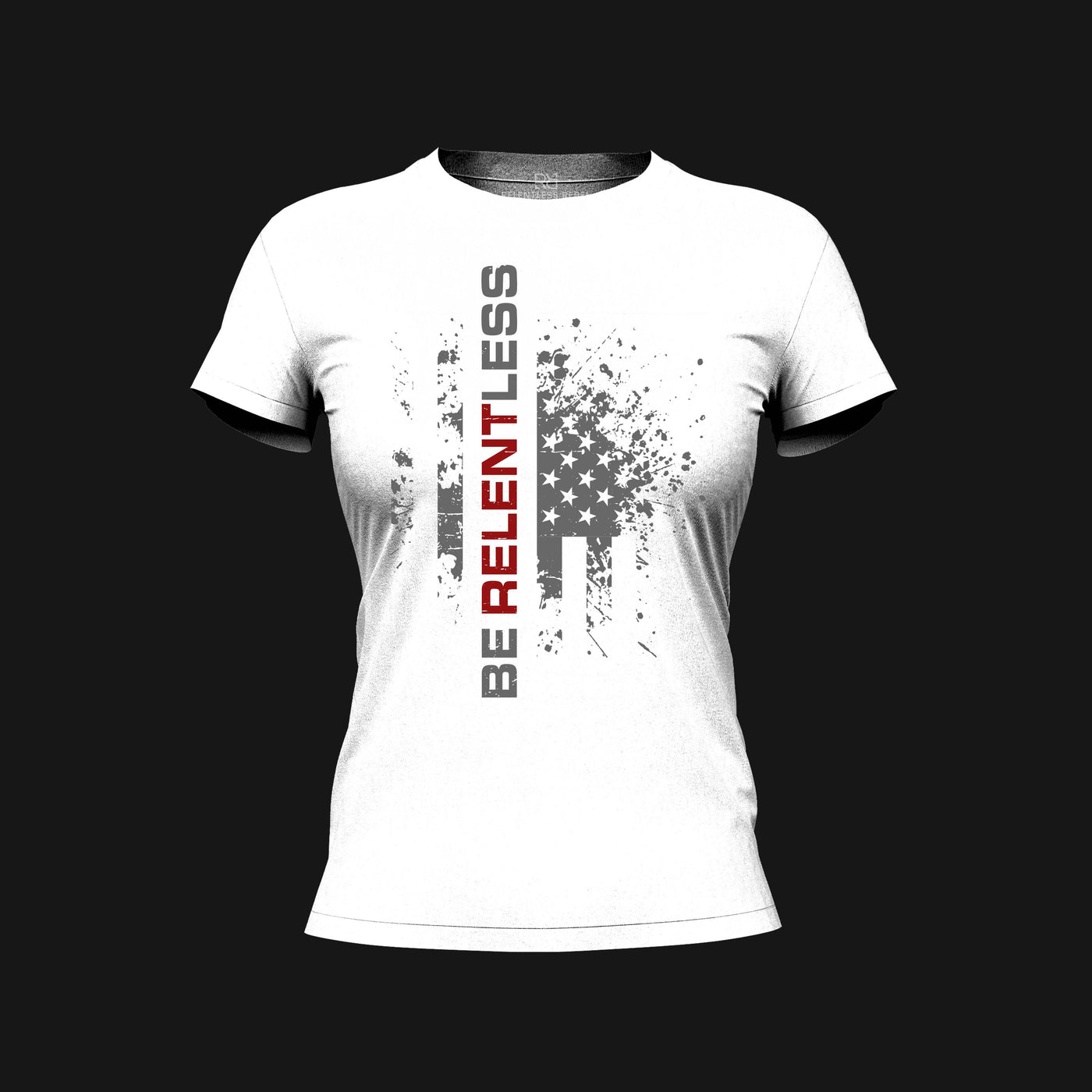 Relentless White Women's Be Relentless Front Design Tee