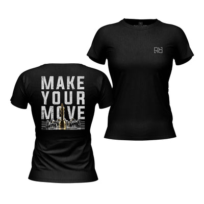 Solid Black Women's Make Your Move Back Design Tee