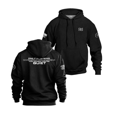 Solid Black Men's Only Those Who Care About You...Back Design Hoodie