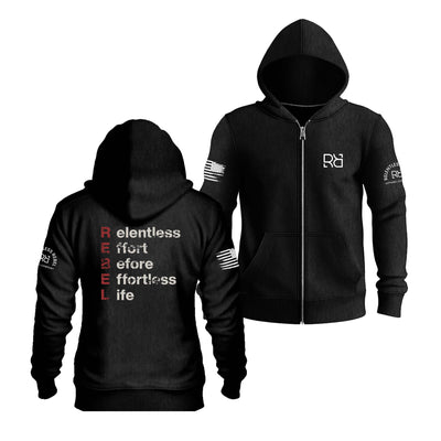 Relentless Effort Before Effortless Life | Men's Lightweight Zip Hoodie