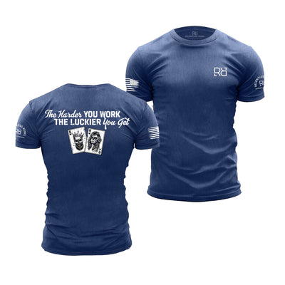 Rebel Blue Men's The Harder You Work Back Design Tee