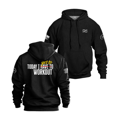 Today I get to Work Out | Heavy Weight Men's Hoodie