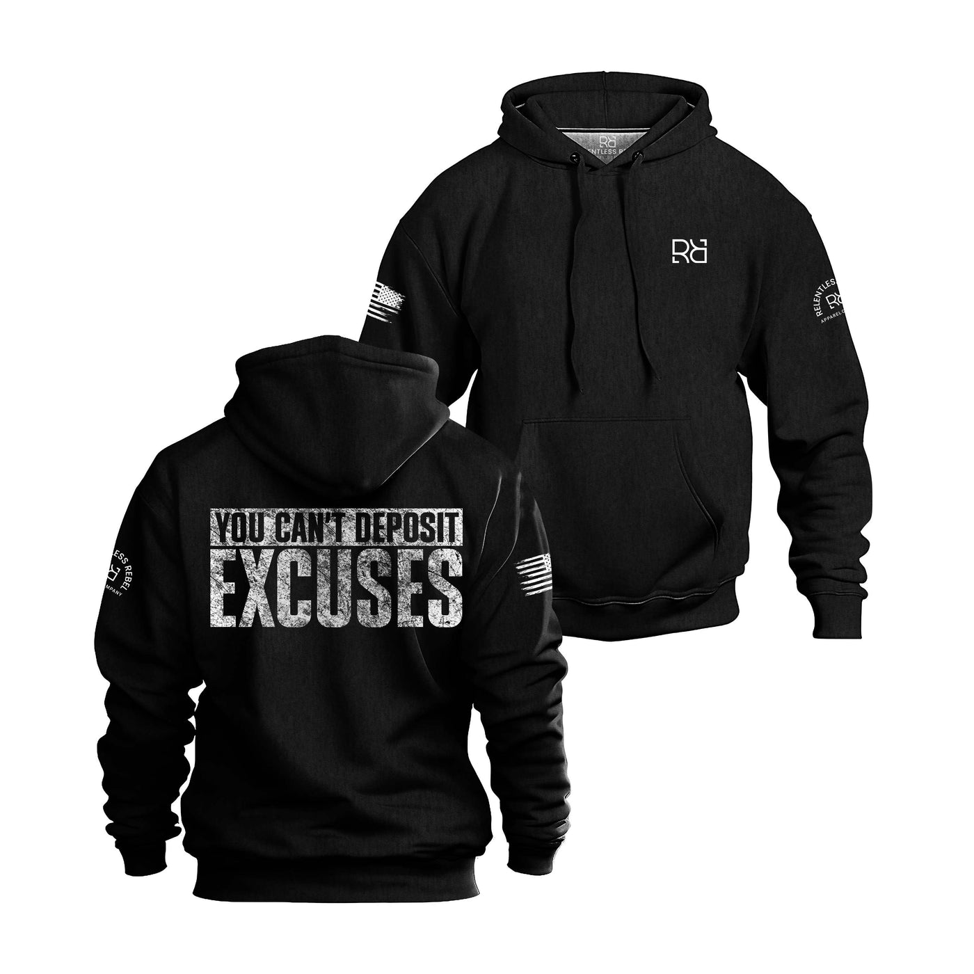 You Can't Deposit Excuses | Heavy Weight Men's Hoodie