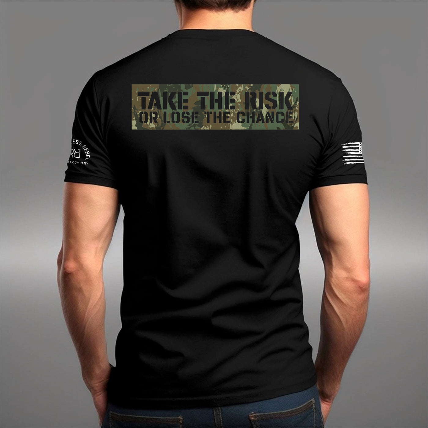 Solid Black Take The Risk | Premium Men's Tee