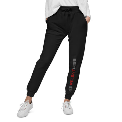 Solid Black Be Relentless Leg Design Joggers