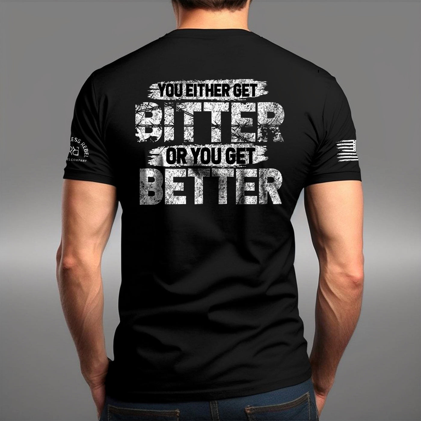 Solid Black You Either Get Bitter or You Get Better | Premium Men's Tee